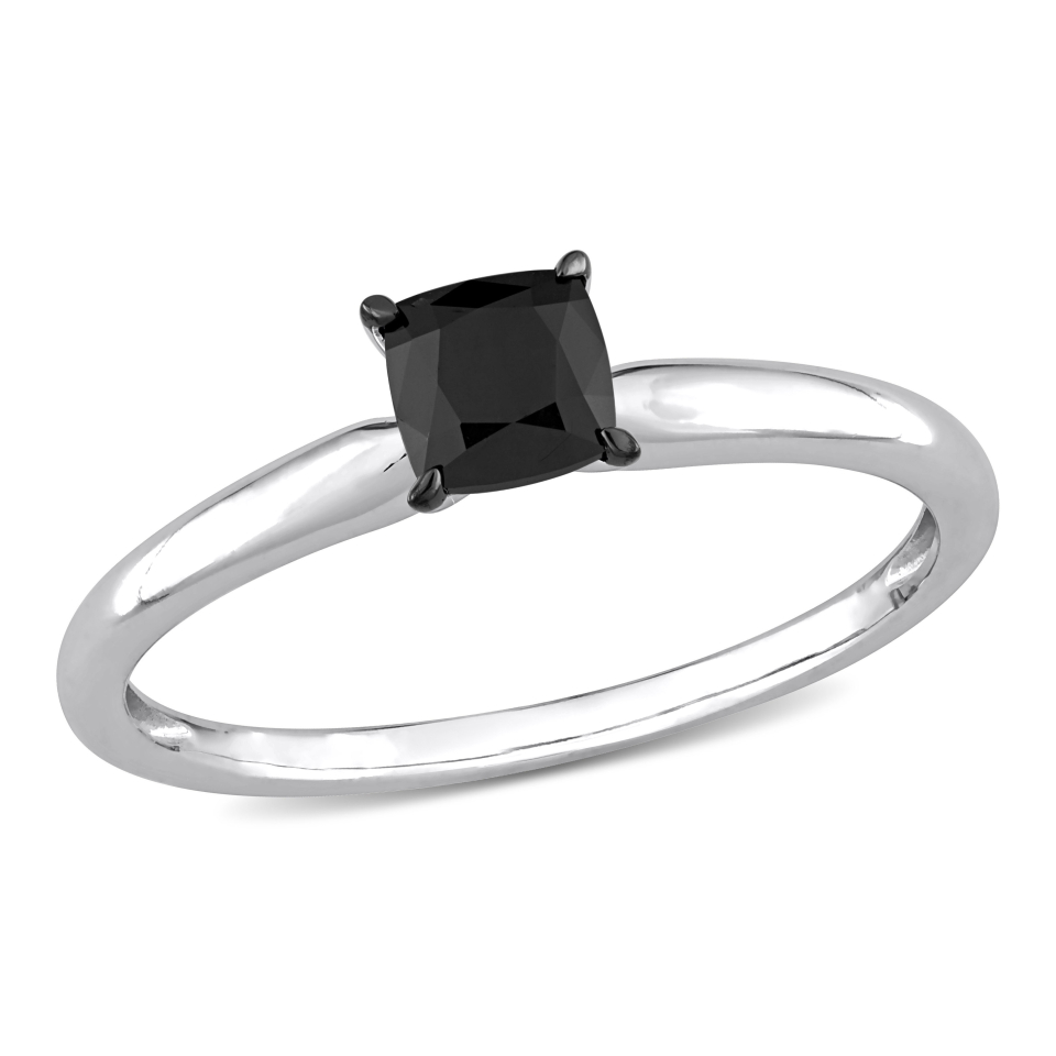 Bague solitaire pour femme en or 14k, 1 diamant noir pour 0.50 carat - FC2AF3-6EA5 - Delmar