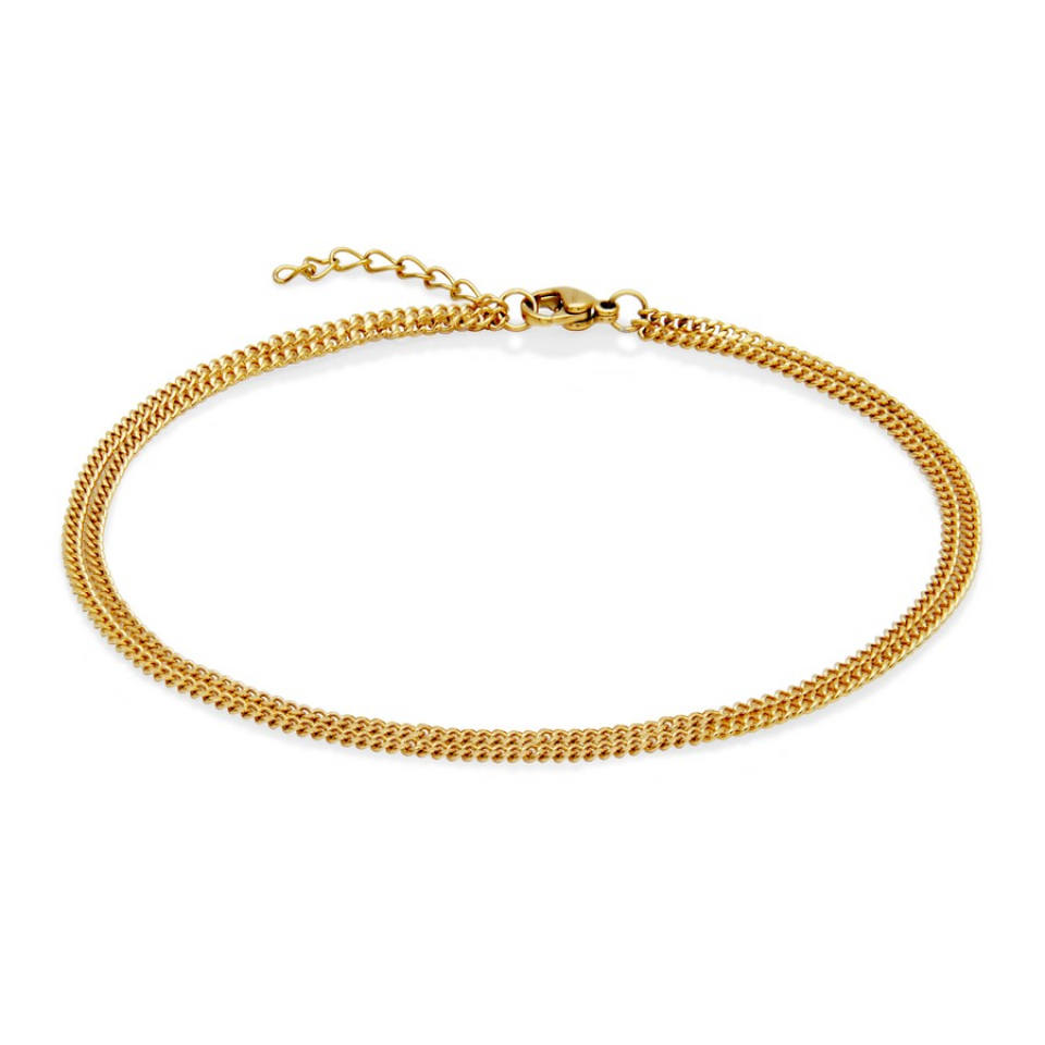 Chevillère double pour femme en stainless