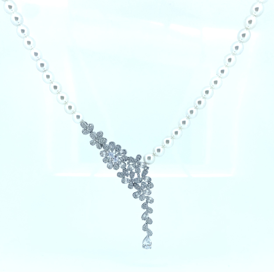 Collier pour femme en argent 925, cubic zirconium - DS-KIT02-CL - Danny's silver