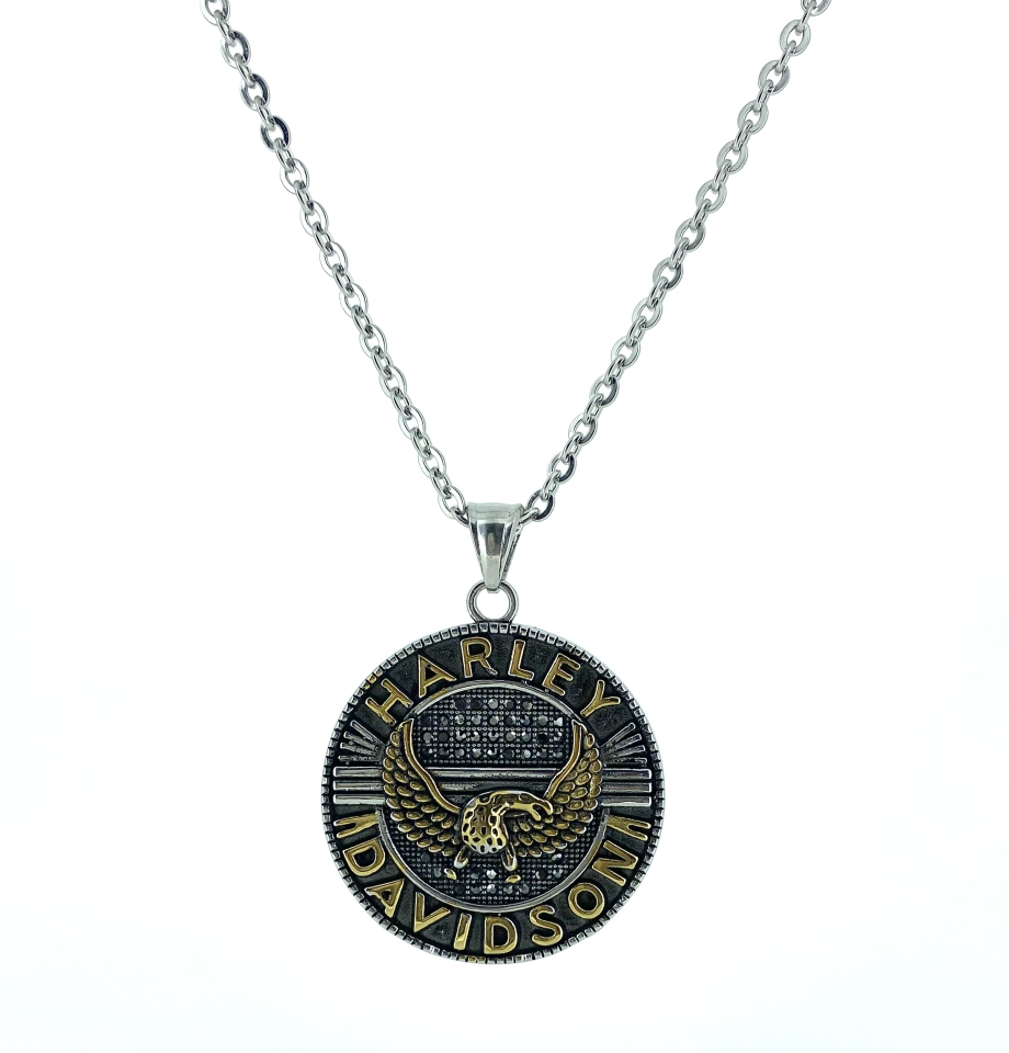 Pendentif pour homme en stainless, Harley Davidson - HARLEY04 - Nathalie Belanger