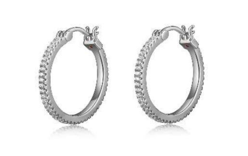 Boucles d'oreilles pour femme en argent 925, cubic zirconium - R2LCDU000K - ELLE