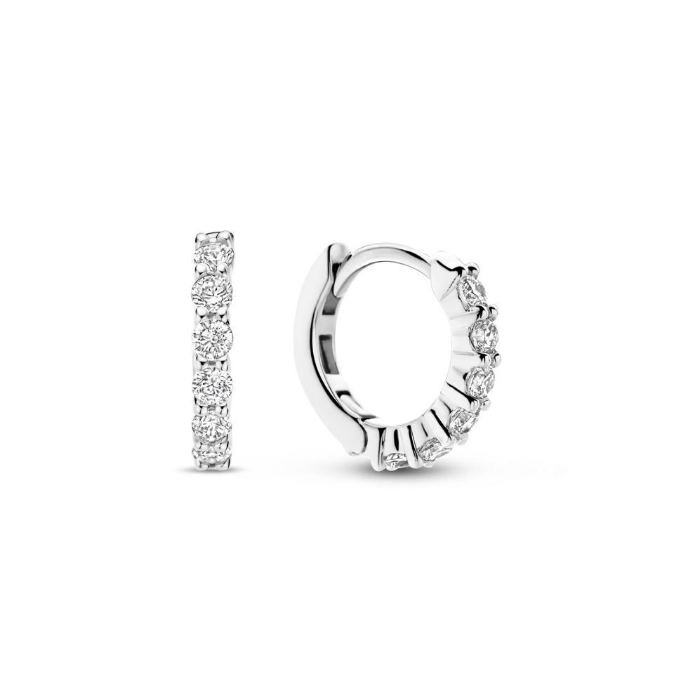 Boucles d'oreilles pour femme en argent 925, cubic zirconium