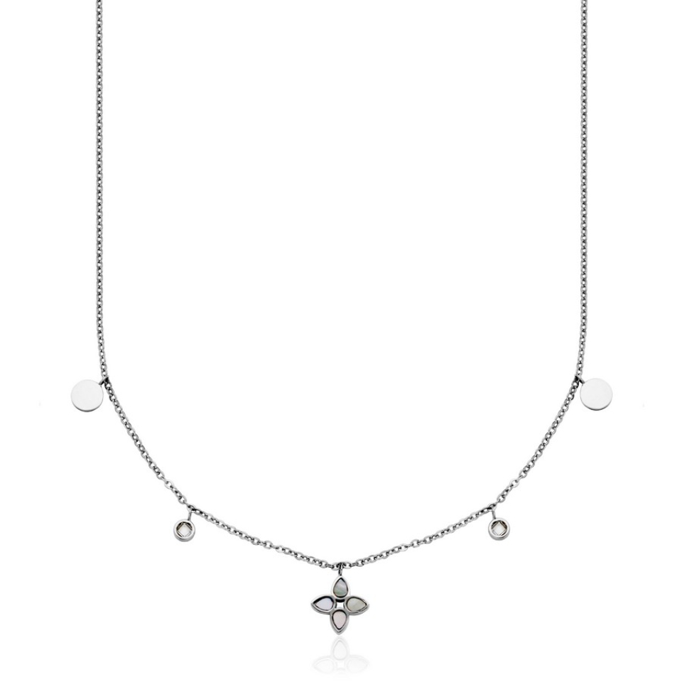 Collier pour femme en stainless, cubic zirconium - T0XG180116 - Steelx
