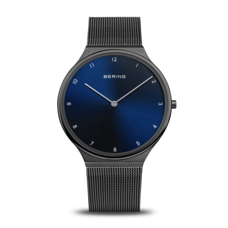 Montre pour homme en stainless, bracelet de mèche, verre saphir, 3ATM - 18440-227 - Bering