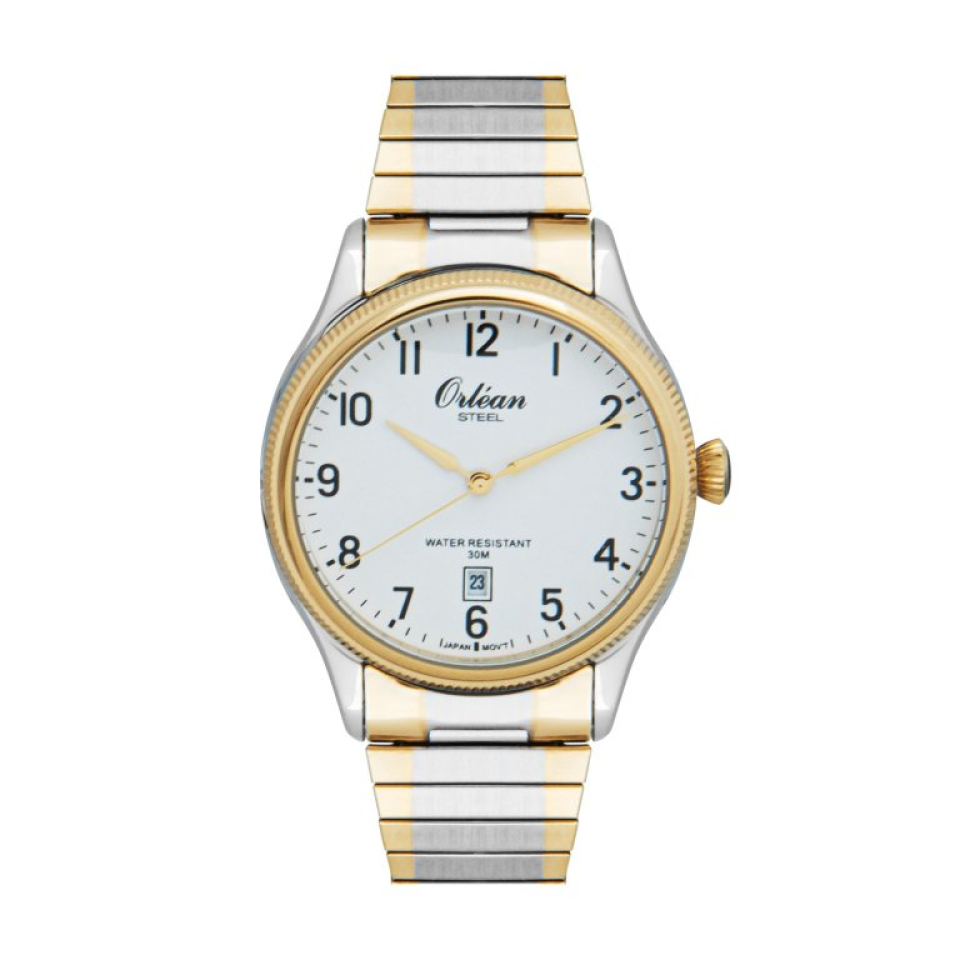 Montre pour homme en stainless, bracelet élastique, 3ATM - ME3531 - Orléan