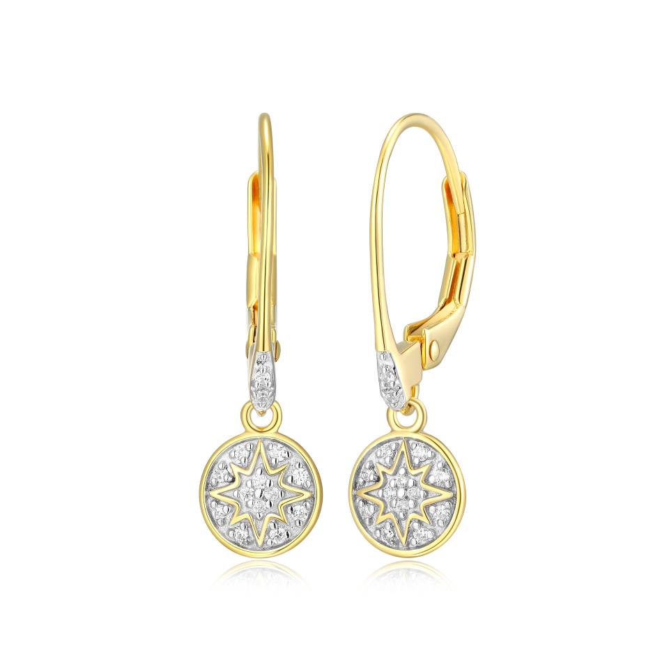 Boucles d'oreilles pour femme en argent 925, 0.10 carat de diamants laboratoires - 2ARHJKH6G - M by Monte Luna