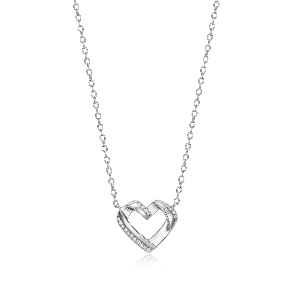 Pendentif pour femme en argent 925, cubic zirconium, coeur - R0LBW60016 - ELLE