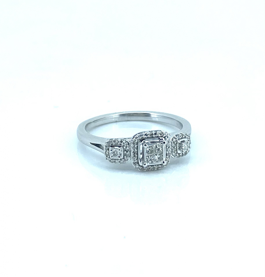 Bague pour femme en or 10k, 0.20 carat de diamants - AMRRP-2686 - Ammar