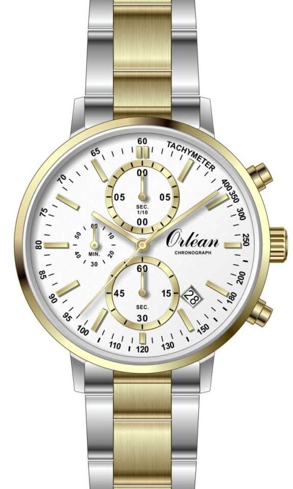 Montre pour homme en stainless, chronographe, 3ATM - ME3514 - Orléan