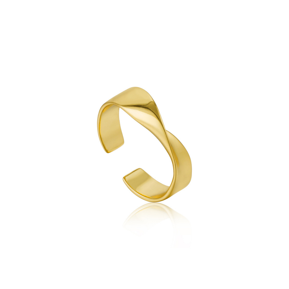 Bague argent 925, twistée, ouverte - R012-01G - Ania Haie