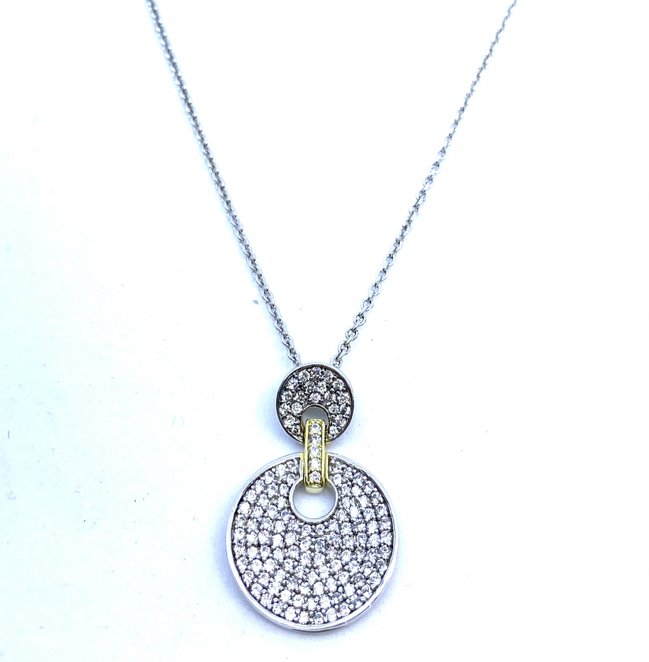 Pendentif pour femme en argent 925, zircons - 09-021373 - Miss Mimi