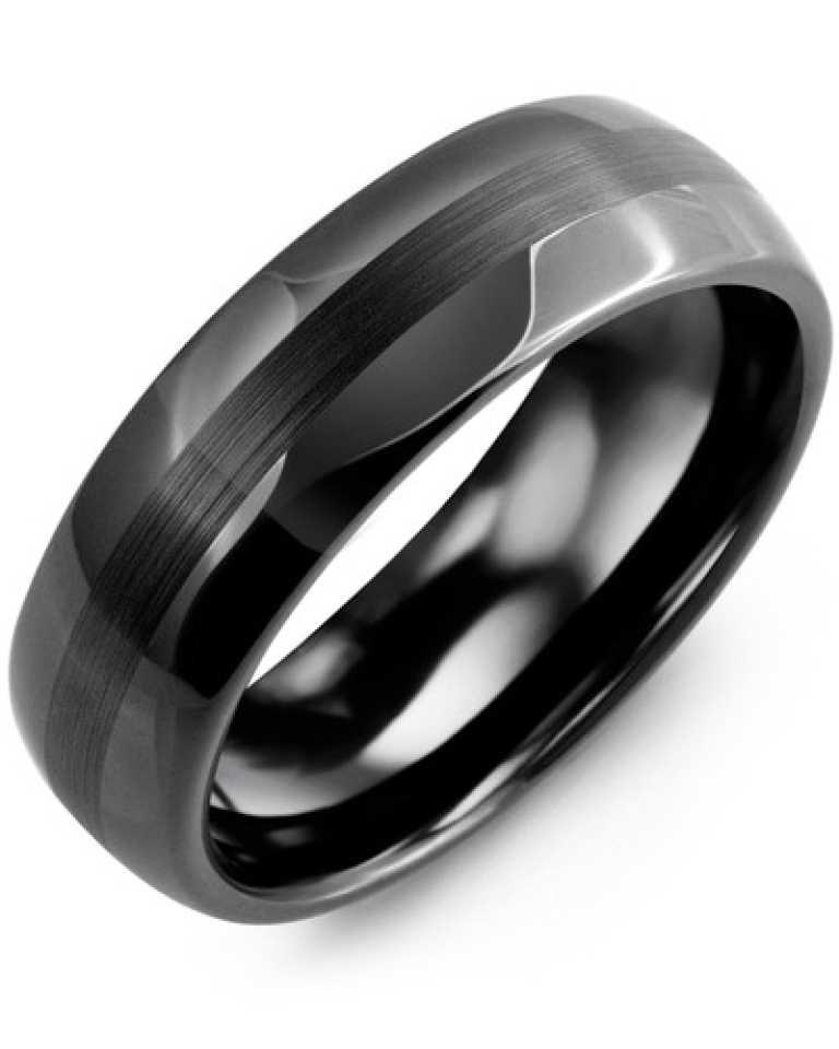 Bague pour homme en céramique - RGD700CC - Madani