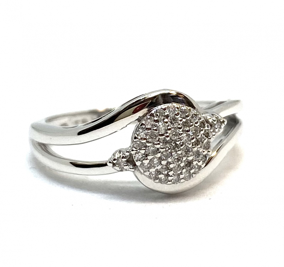 Bague pour femme en or 10K, 40 diamants pour 0.2 carat - ID01 - Image Design