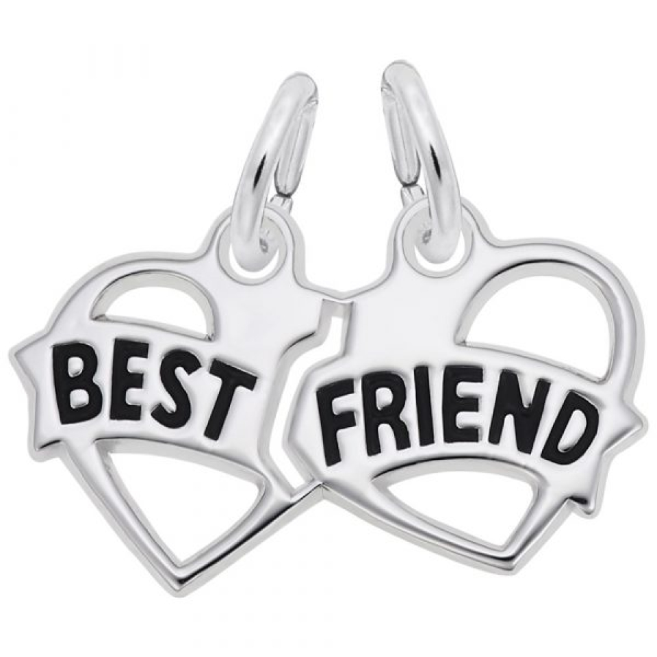 Pendentif en argent 925, meilleur ami - 10-6596-000 - Rembrandt Charms