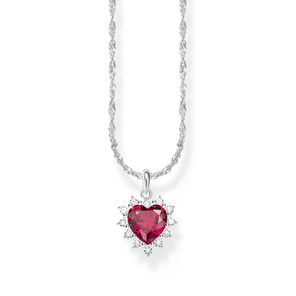 Pendentif pour femme en argent 925, cubic zirconium, coeur - KE2305-013-10-L45V - Thomas Sabo