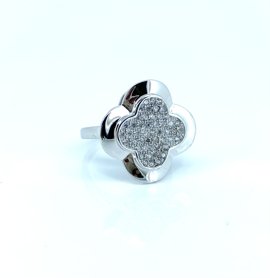 Bague pour femme en argent 925, fleur, cubic zirconium - ESR7281-7.5 - Ethan Stars