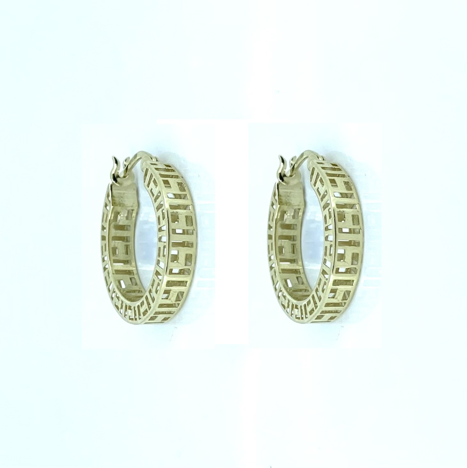 Boucles d'oreilles pour femme en or 10k, versace