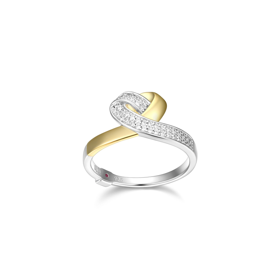 Bague pour femme en argent 925, cubic zirconium, coeur - R4LAH000AC - ELLE