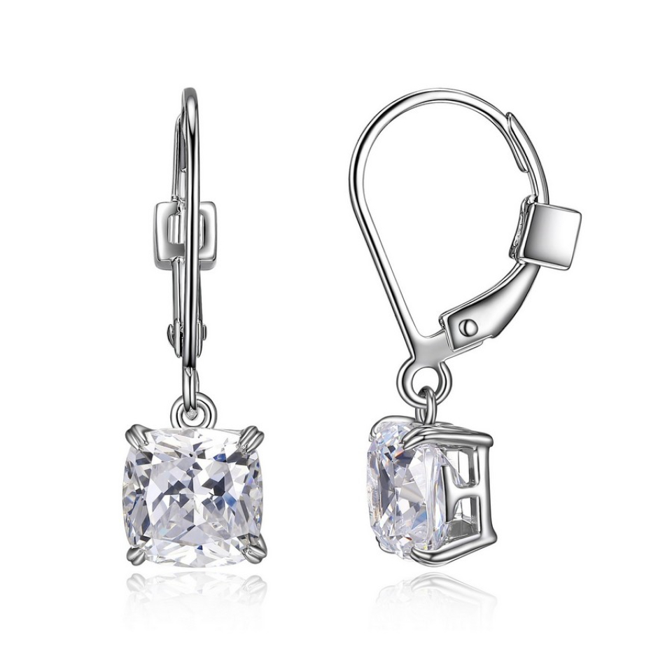 Boucles d'oreilles pour femme en argent 925, cubic zirconium, crochets - R2LCCV0003 - ELLE