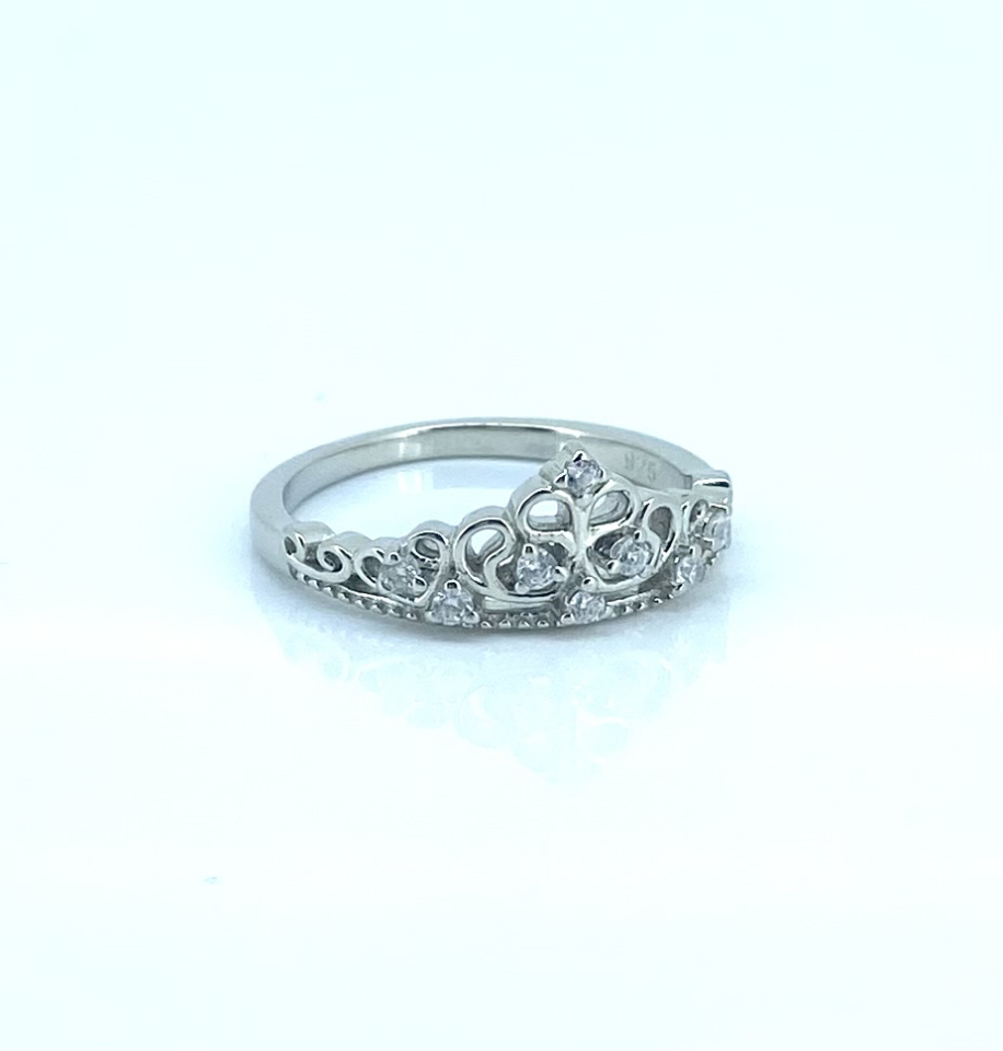 Bague pour femme en argent 925, couronne, cubic zirconium - DS-BG07 - Danny's silver