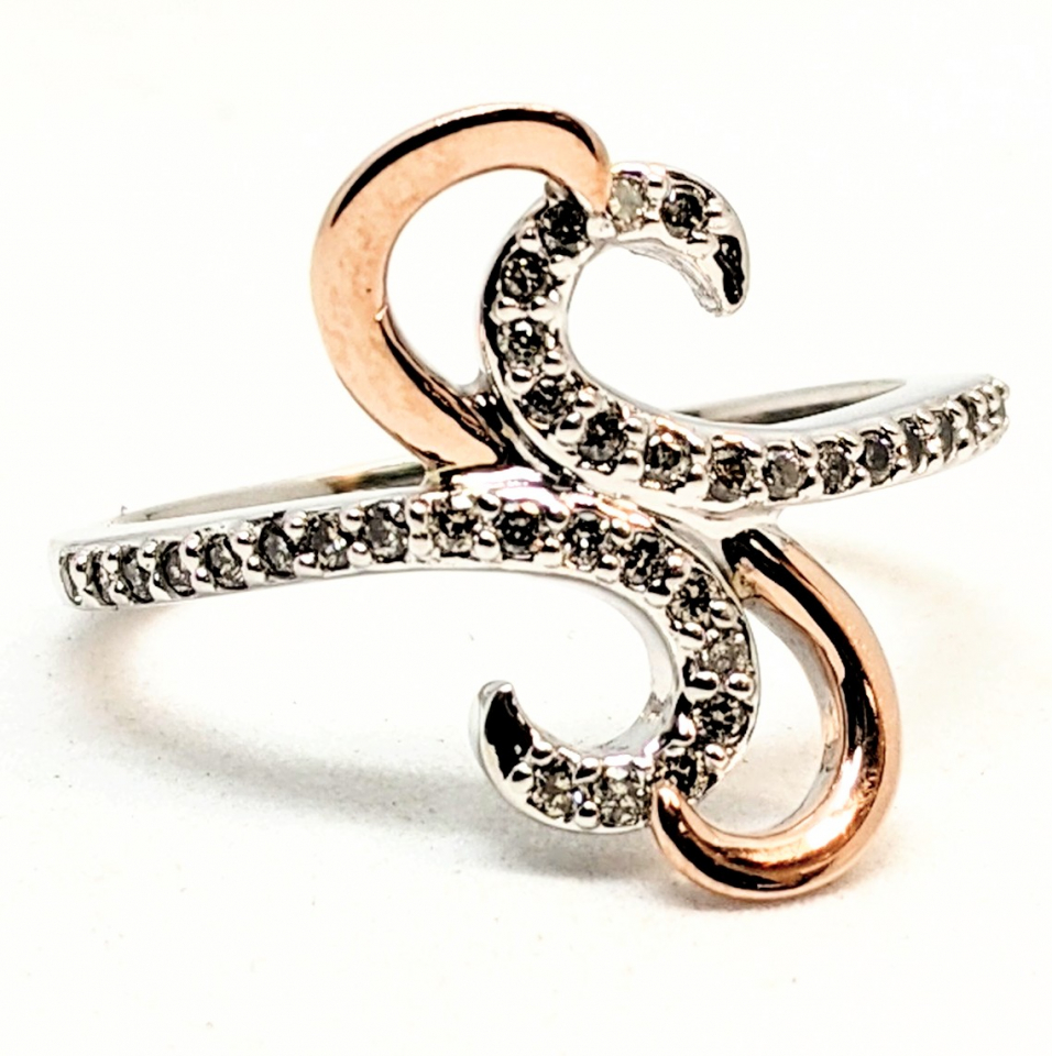 Bague pour femme en or 10K, 36 diamants pour 0.18 carat - JVJ2066 - Divers