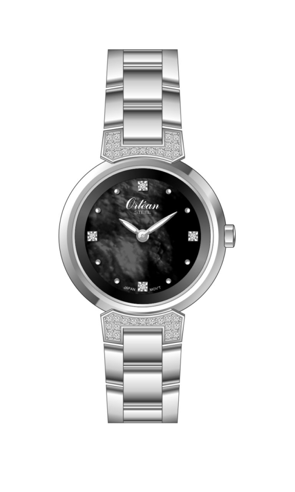 Montre pour femme en stainless, cubic zirconium, 3ATM - ME3573 - Orléan
