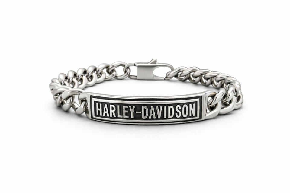 Bracelet pour homme en stainless, harley davidson - BR801 - Divers