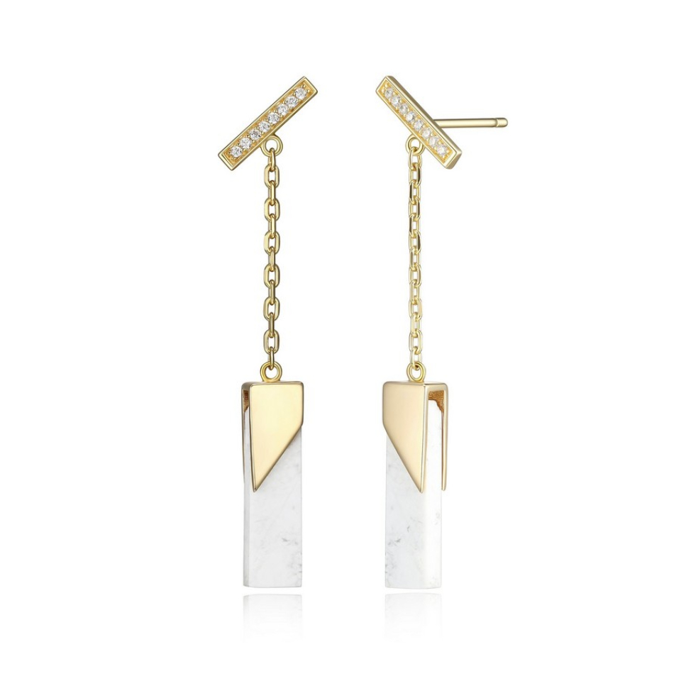 Boucles d'oreilles pour femme en argent 925, zircons - 32LCHC9758 - ELLE