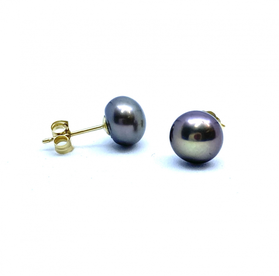 Boucles d'oreilles pour femme en or 14k, perles d'eau douce - S161/6 - Delmar