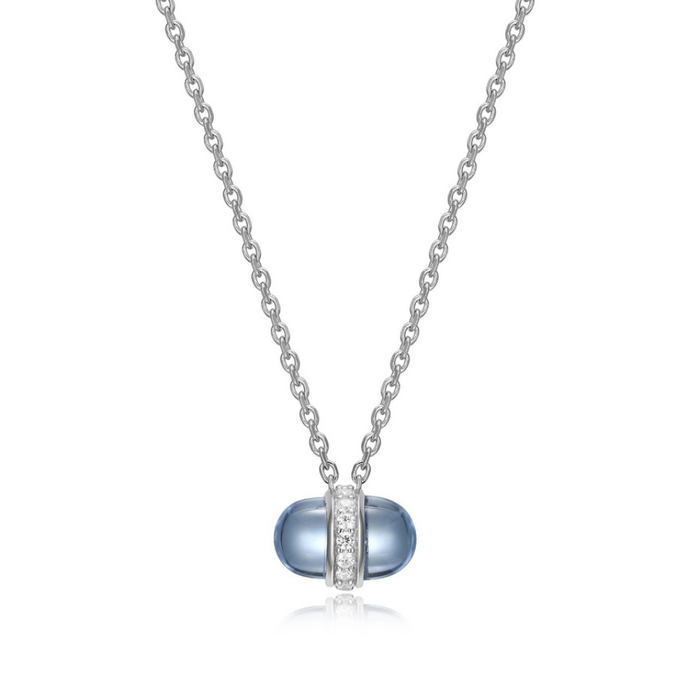Pendentif pour femme en argent 925, cubic zirconium, quartz laboratoire - R0LBYJBV44 - ELLE