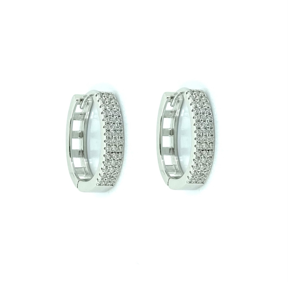 Boucles d'oreilles pour femme en argent 925, cubic zirconium