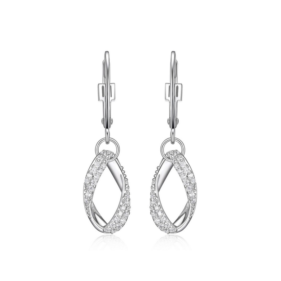 Boucles d'oreilles pour femme en argent 925, cubic zirconium - R2LCLR0003 - ELLE