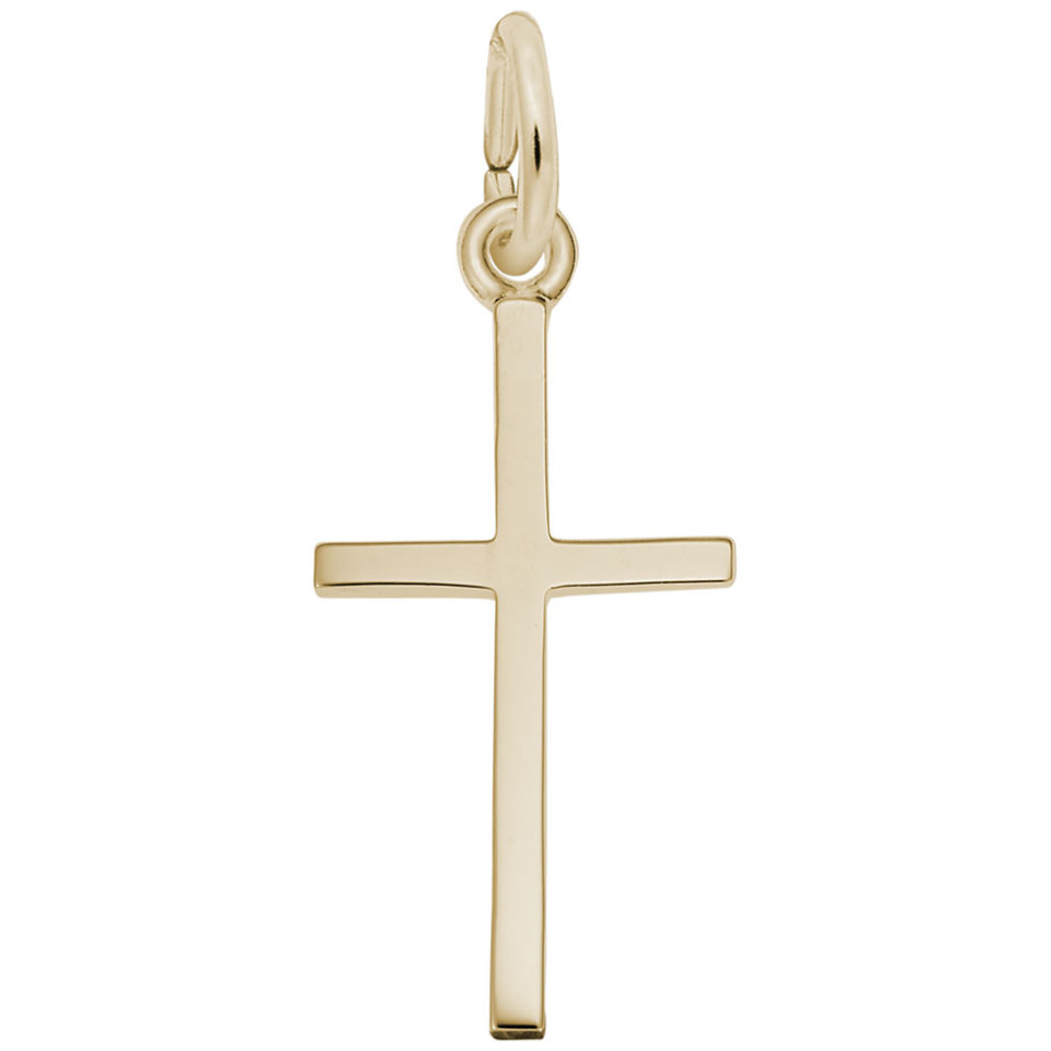 Pendentif en argent 925, croix unie - 10-4920-000-GP - Rembrandt Charms