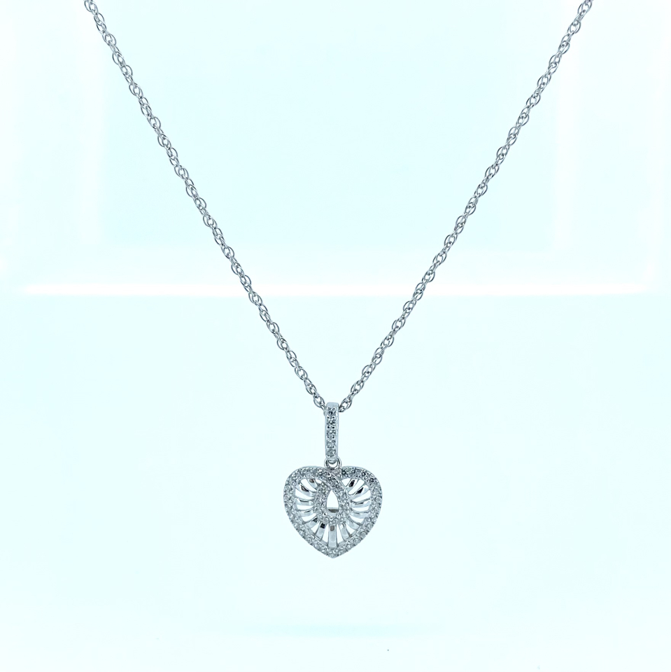 Ensemble de pendentif et boucles d'oreilles pour femme en argent 925, coeurs, cubic zirconium - SETDGP1389RHD - Danny's silver