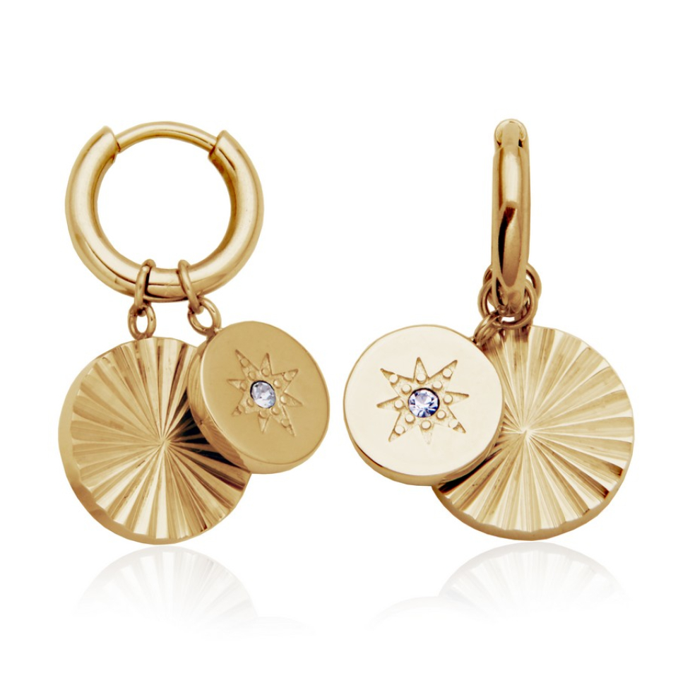 Boucles d'oreilles pour femme en stainless, cubic zirconium