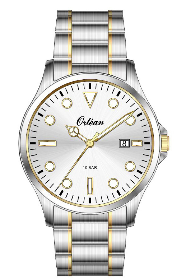 Montre pour homme en stainless, date, 10ATM - ME3676 - Orléan