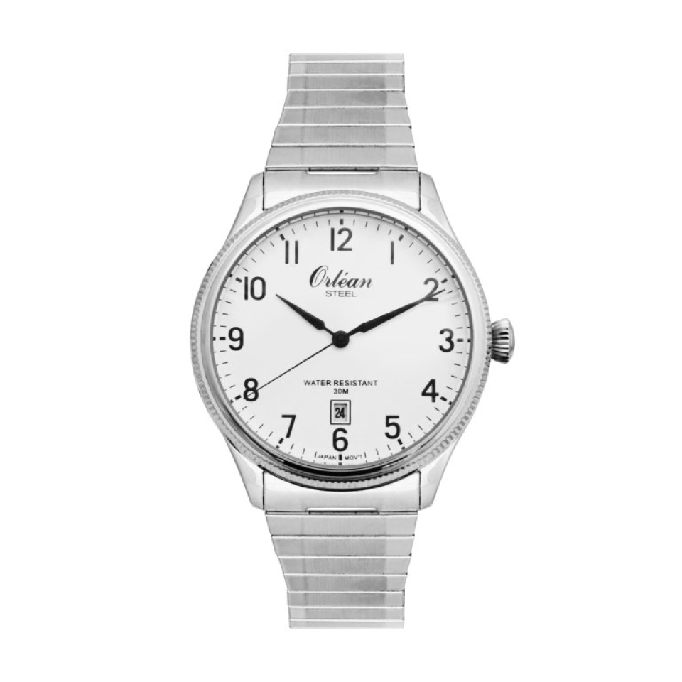 Montre pour homme en stainless, bracelet élastique, 3ATM - ME3529 - Orléan