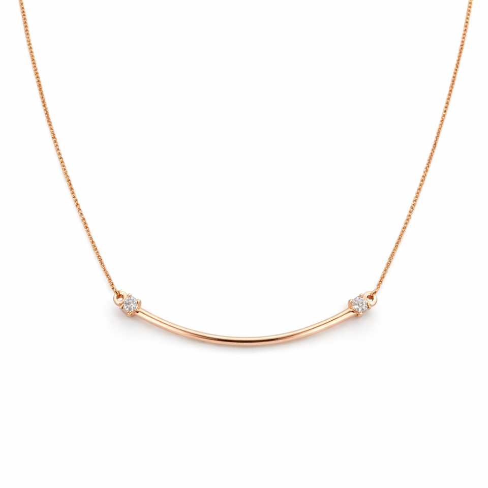 Pendentif or 10K, 2 diamants pour 7 points total, tige - FIG2031P06 - Autres