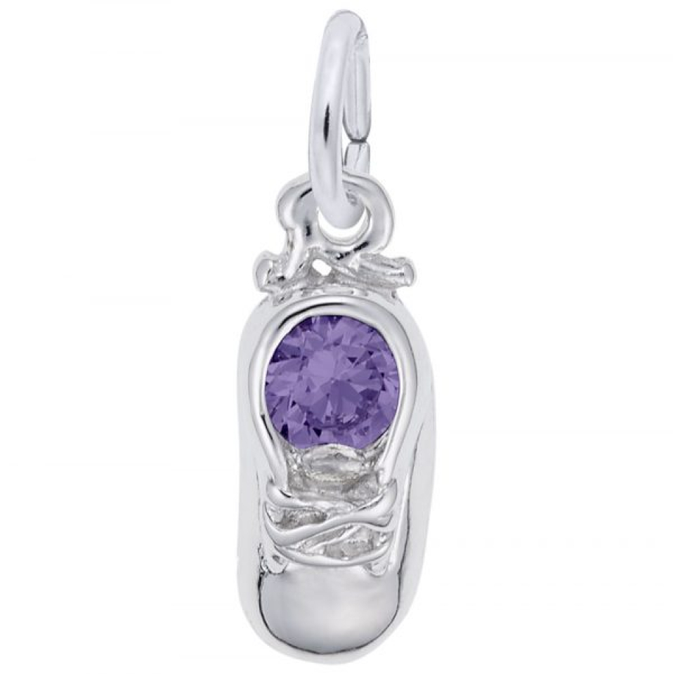 Pendentif en argent 925, soulier, pierre de naissance - 10-2734-002 - Rembrandt Charms