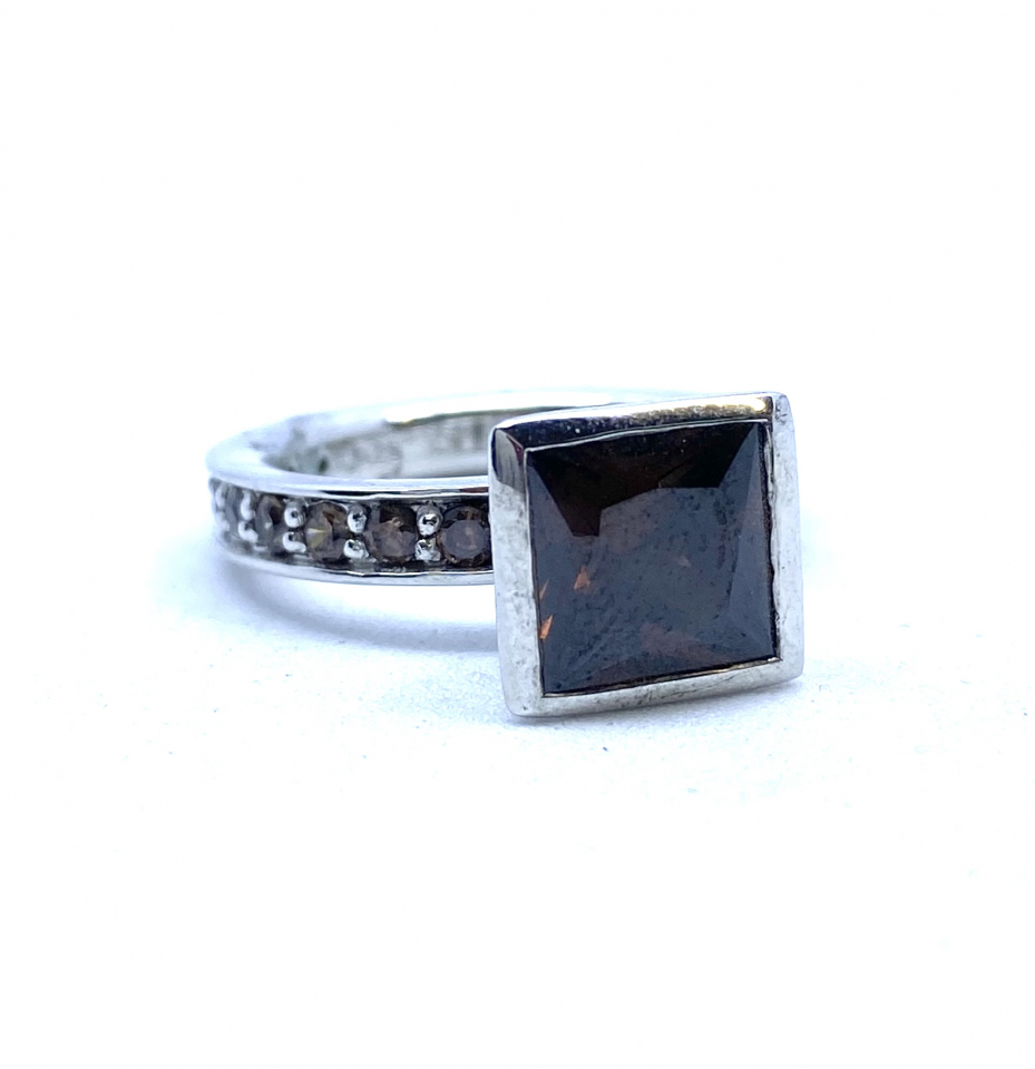 Bague pour femme en argent 925, zircons - ESR3097-6 - Ethan Stars