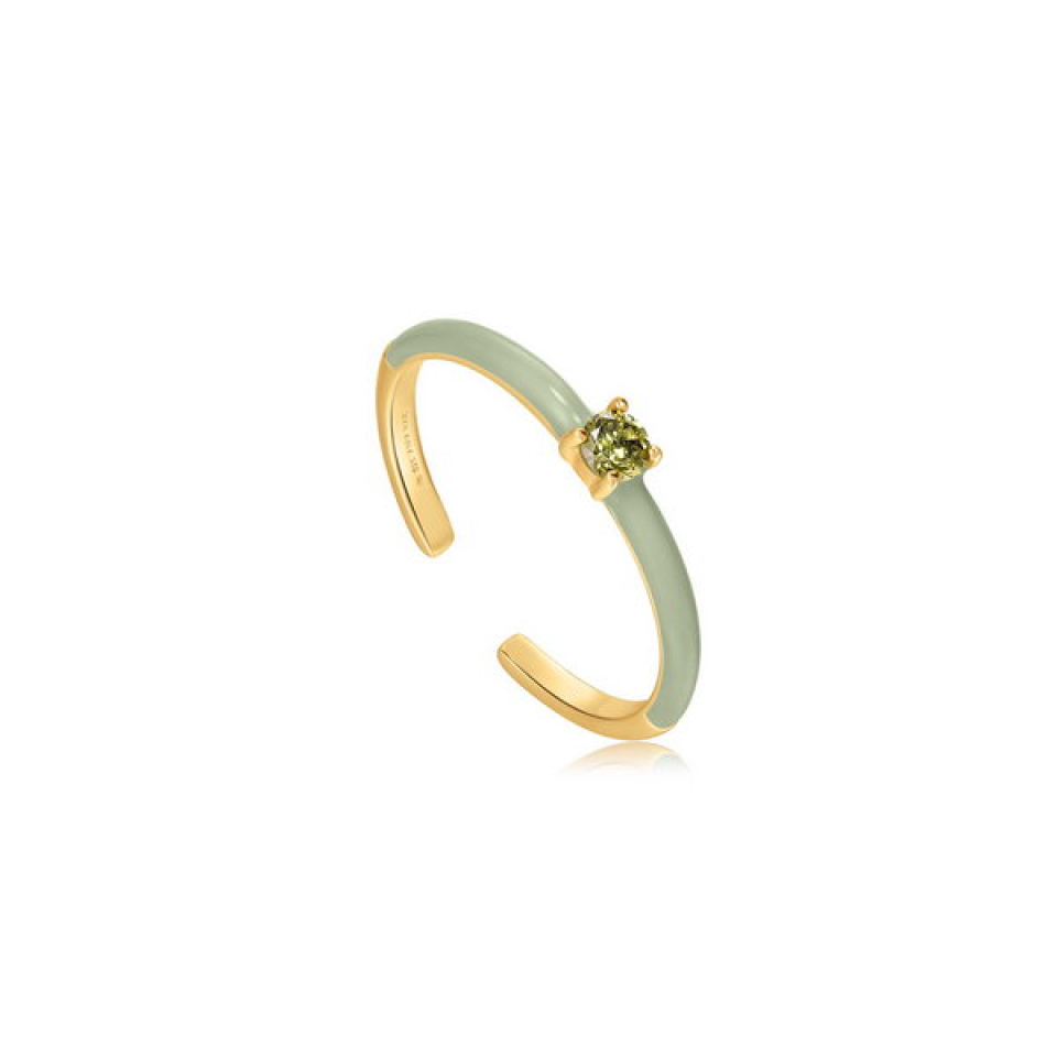 Bague pour femme en argent 925, ouverte - R028-03G-G - Ania Haie