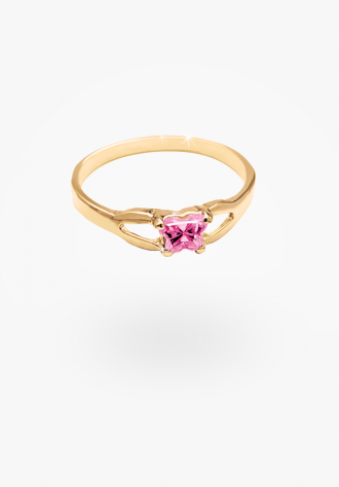Bague pour enfant en or 10k, papillon - BR-10-OC-2.5 - BFLY