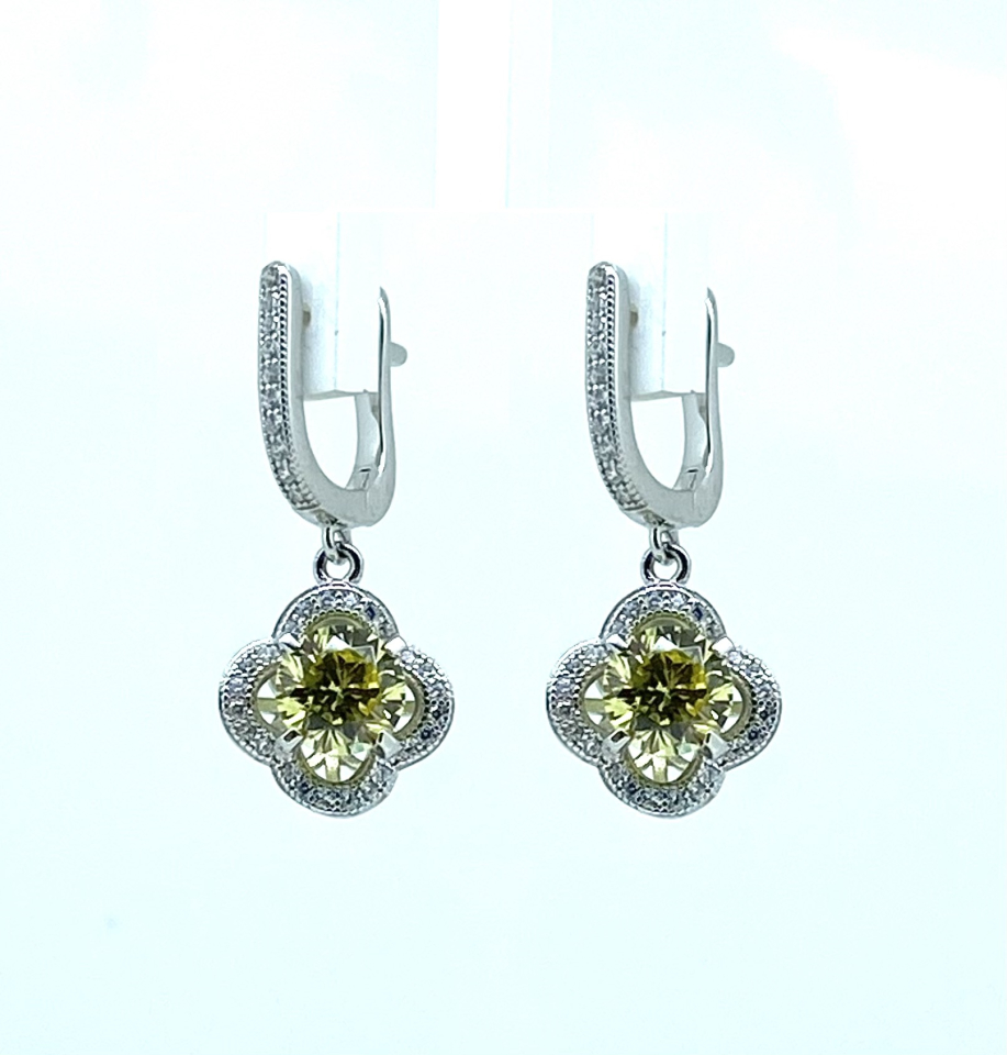 Boucles d'oreilles pour femme en argent 925, cubic zirconium - BO434 - Divers