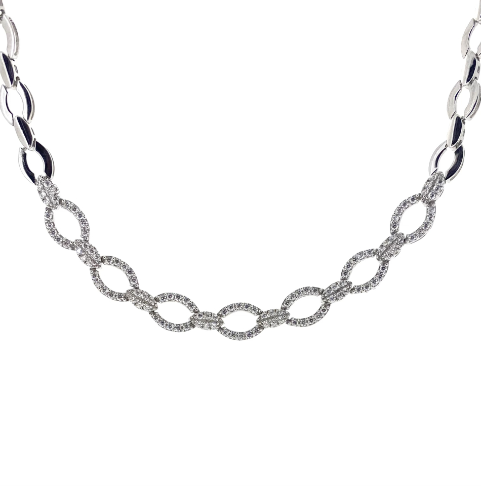 Collier pour femme en argent 925, cubic zirconium - COLL016 - Divers