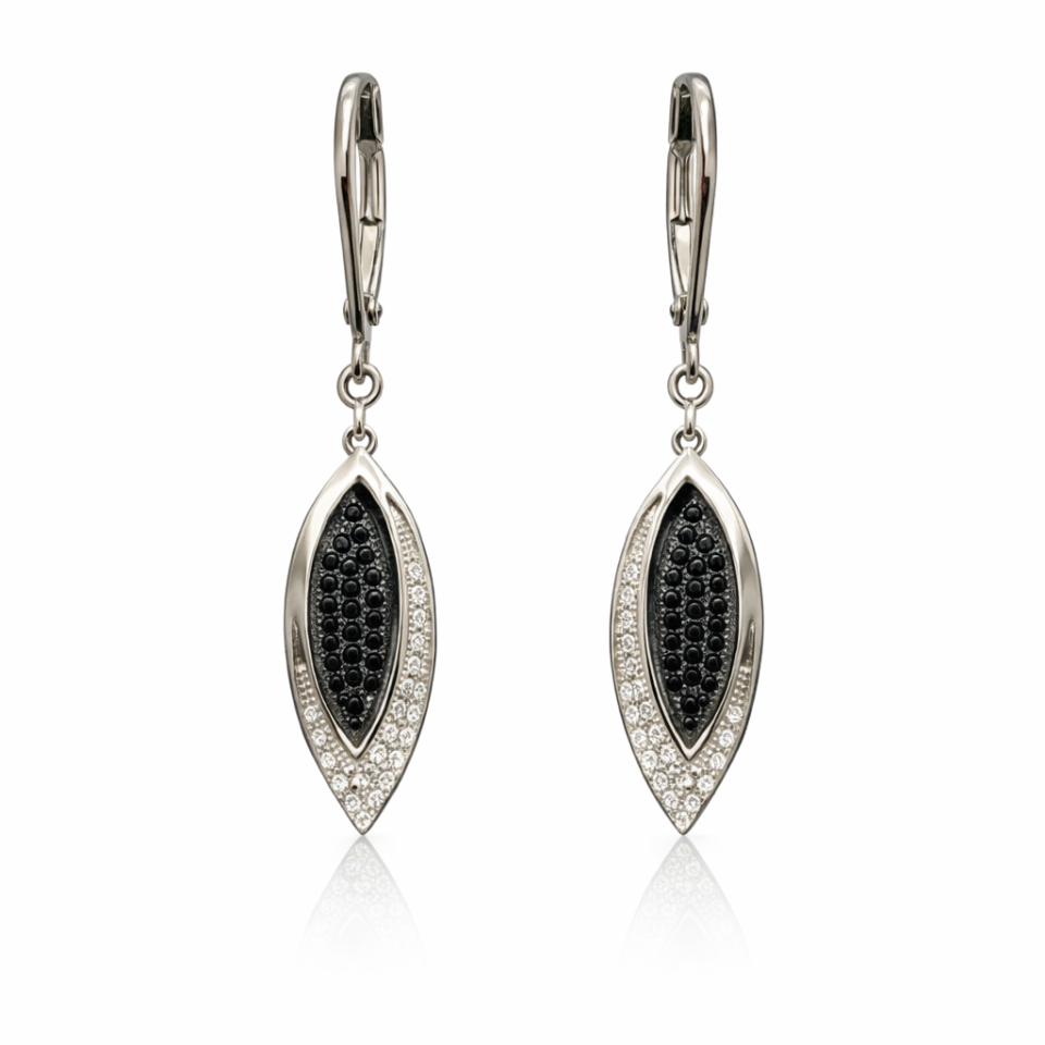 Boucles d'oreilles pour femme en argent 925, cubic zirconium - BO577 - Divers