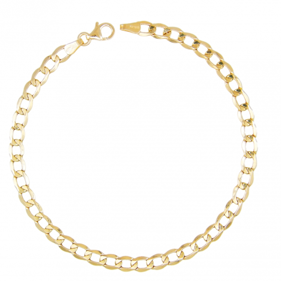 Bracelet en argent 925, gourmette - 925-GOURM60-8.5-G - Danny's silver