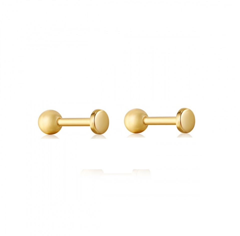 Boucles d'oreilles vissées pour femme en argent 925