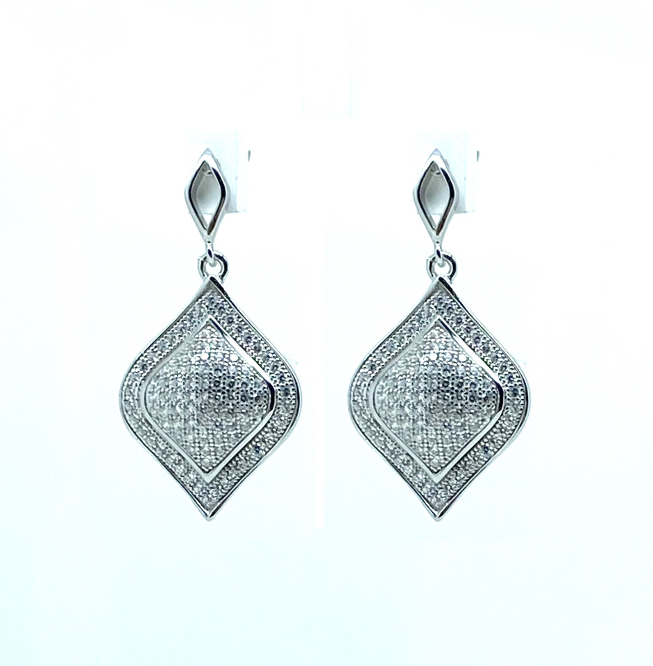 Boucles d'oreilles pour femme en argent 925, cubic zirconium - BO422 - Divers