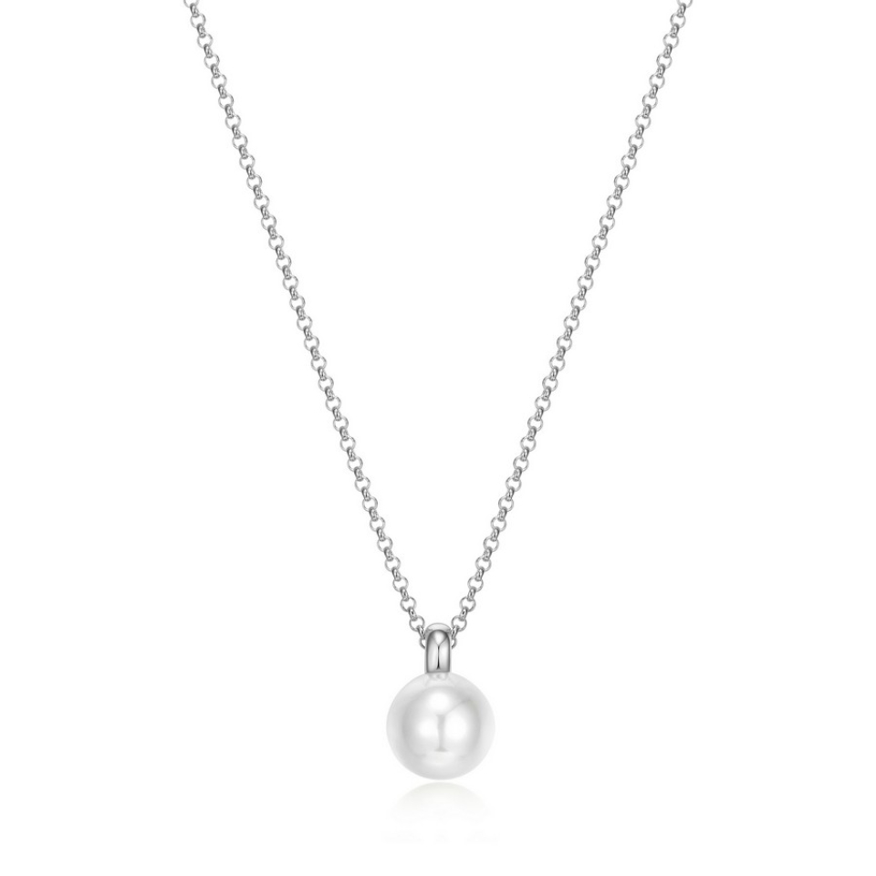 Pendentif pour femme en argent 925, perle