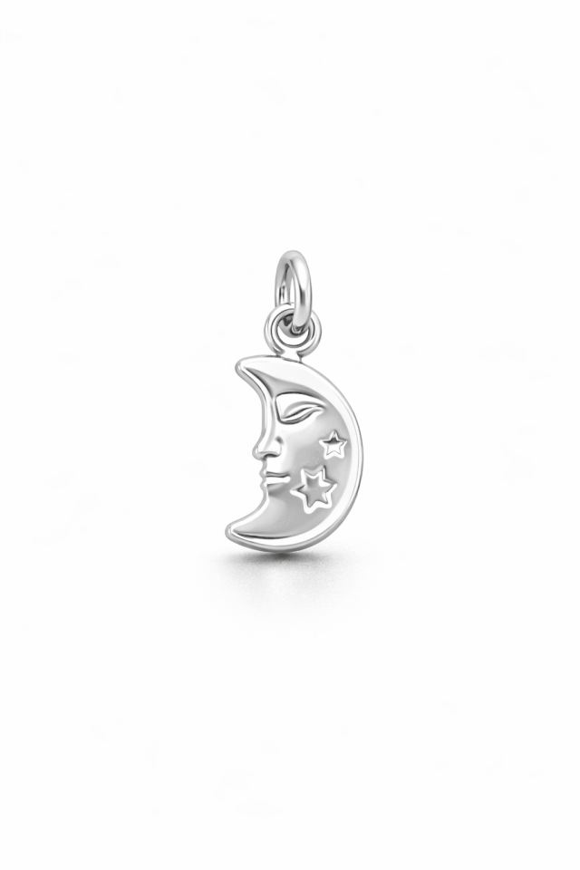 Pendentif pour enfant en argent 925, lune - PD804 - Divers